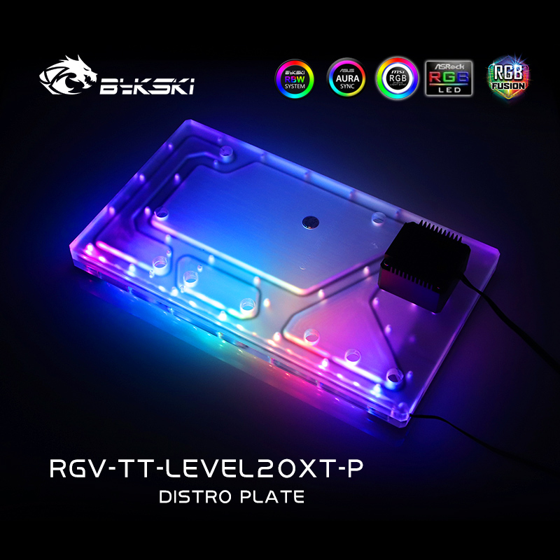 Distro Plate Ddc Pump Combo - Bykski RGV-TT-LEVEL20XT-P 아크릴 디스트로 플레이트/보드 리저버(Thermaltake