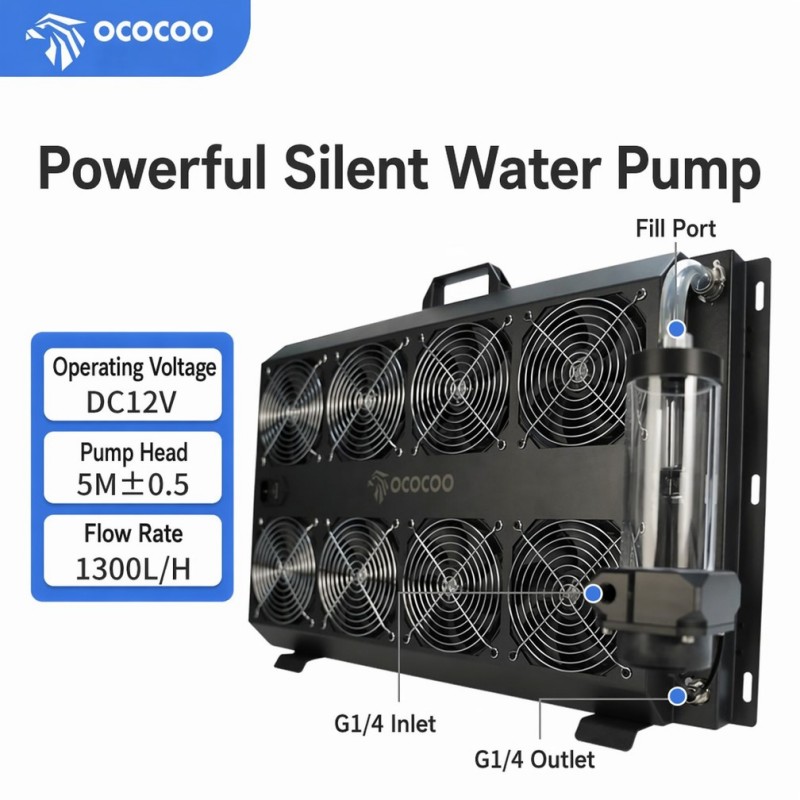 OCOCOO 통합형 외부 수냉 라디에이터 키트 4000 - External Radiator Water Cooling Kit 리뷰 및 가격