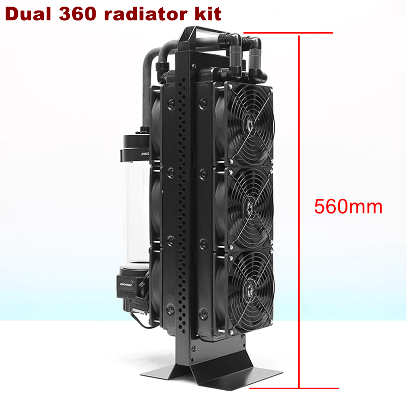듀얼 라디에이터 외부 수냉식 조합, ENERMAX 펌프 - External Radiator Water Cooling Kit 리뷰 및 가격